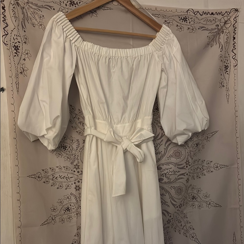 Elegant White Off-Shoulder Dress